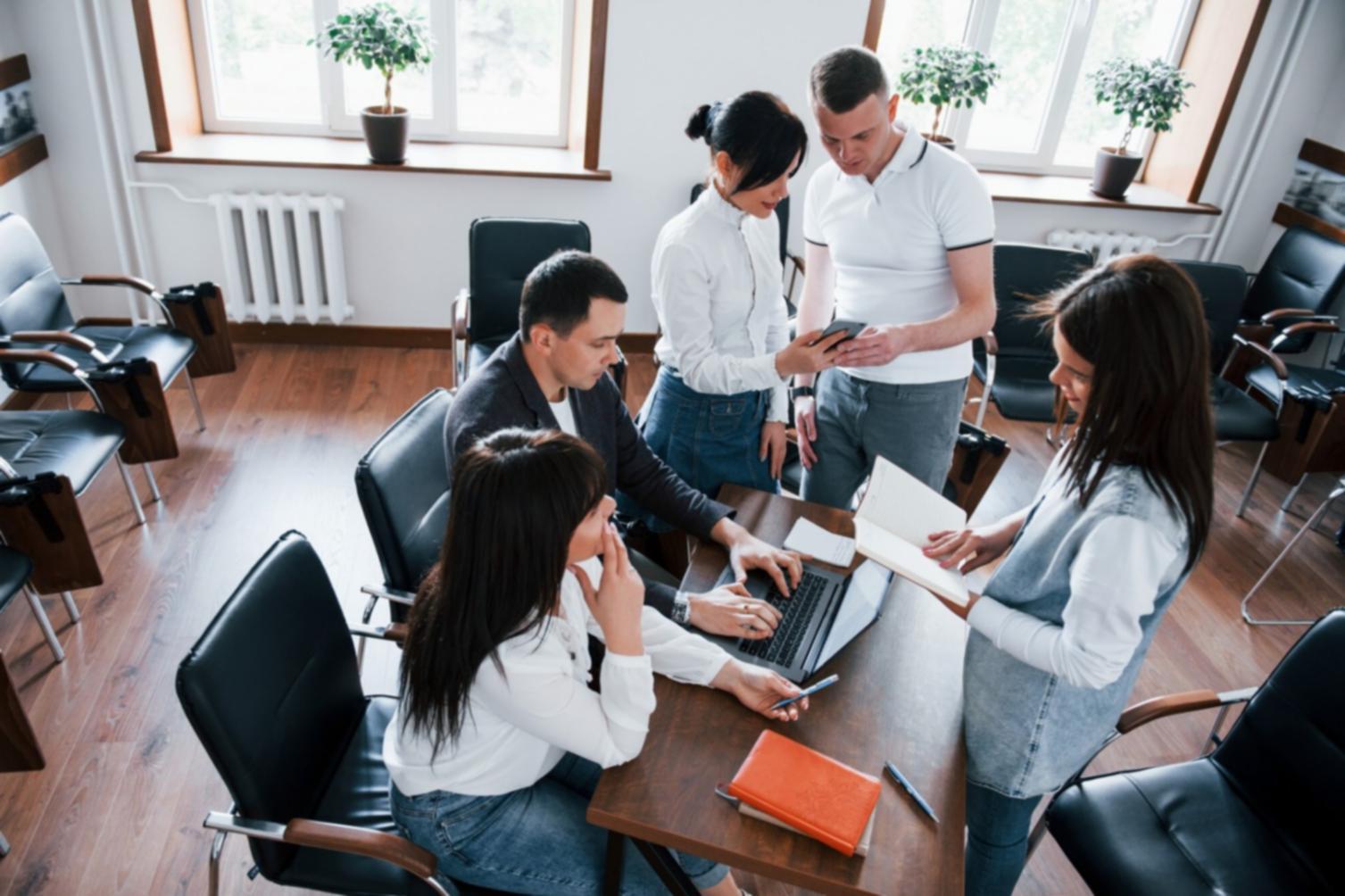 Professional business analysis and financial planning workspace